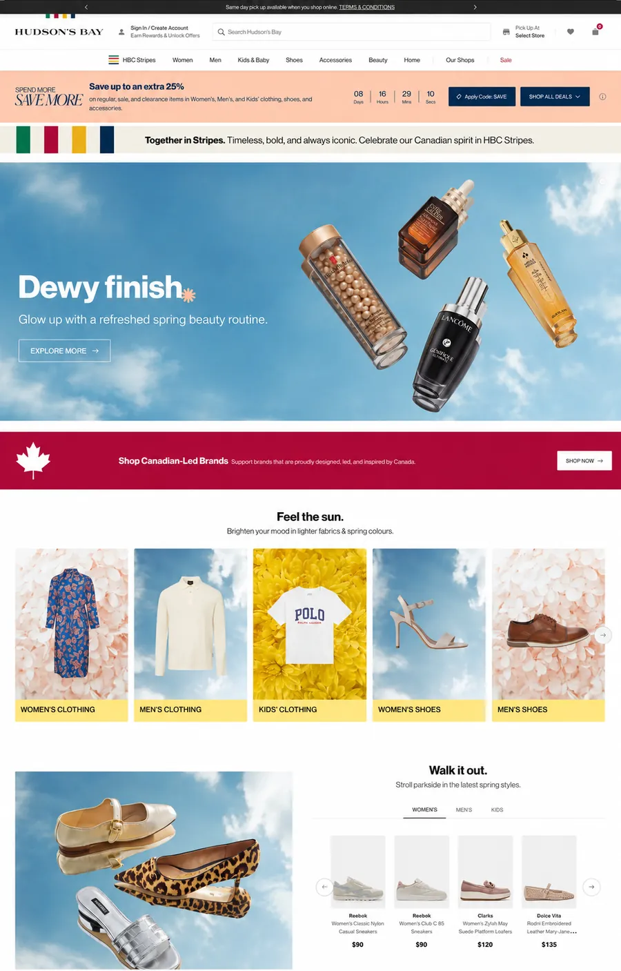 The Bay website, desktop view
